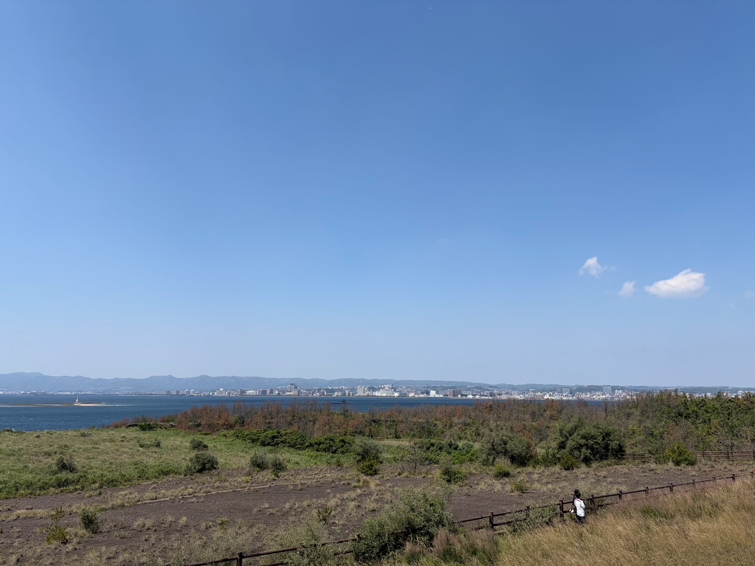 桜島から望む鹿児島市街・別アングル